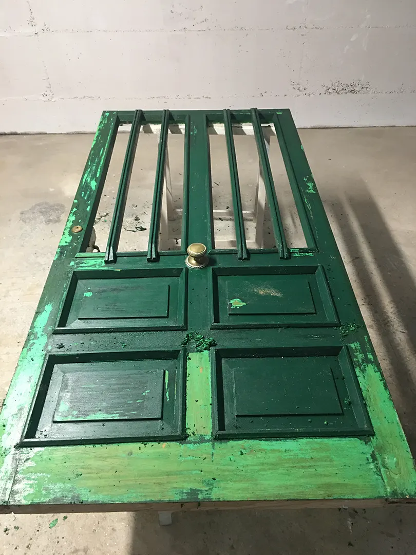 Puerta madera para restaurar